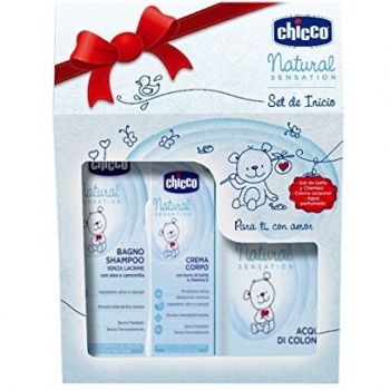Chicco Natural Sensation - Kit de Inicio: Gel, Champú y Agua Perfumada