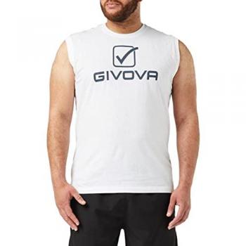Givova Big Logo Cotton Tank Top - White - Unisex 2XL