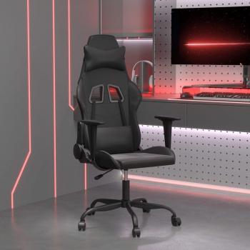 Silla Gaming Cuero Sintético Negro Vidaxl