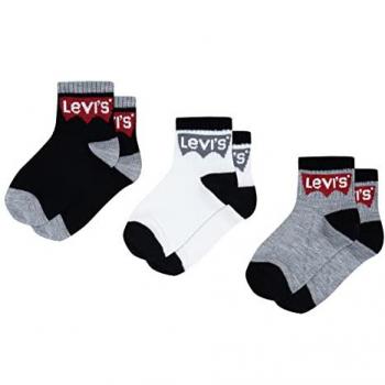 Calcetines Tobilleros Levi's® Batwing Mid Cut de Poliéster y Elastano para Niños (Pack de 3)