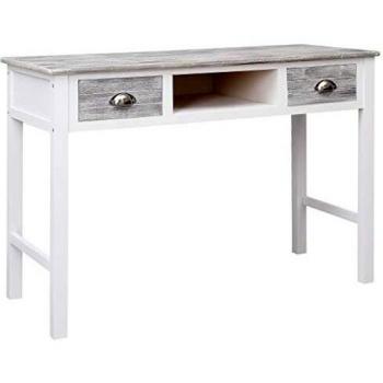 vidaXL Writing Desk Grey 110x45x76 cm Wood