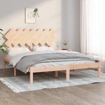 Estructura de cama doble de madera maciza 140x190 cm - Día y Noche