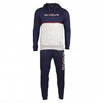 Chándal polar bicolor Givova Italia 106, Azul/Gris Claro, L