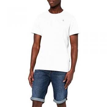 G-Star RAW Base-S Organic Cotton Short Sleeve T-Shirt for Men - Sustainable Casual Wear (White, XL)
