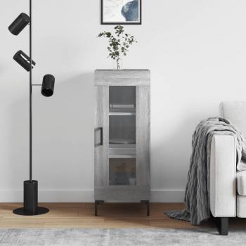 Aparador de madera de ingeniería gris Sonoma 34,5x34x90 cm - Mueble de Almacenaje para Salón, Buffet, Armario Auxiliar y Armario de Almacenamiento