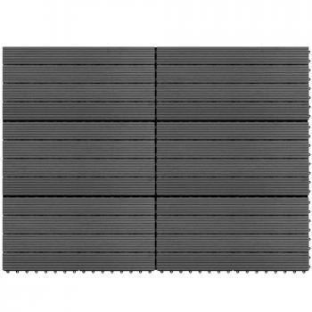 vidaXL WPC Tiles 60x30 cm 6 pcs 1m² Grey
