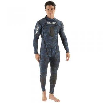 Seacsub Traje Húmedo De Buceo M.lungo 1.5 Mm, Traje de Buceo de Una Pieza, 1.5 mm, Hombre, Azul Camuflaje, XXXL