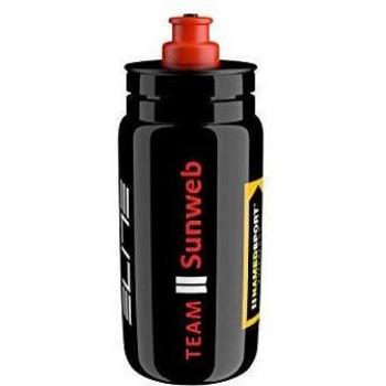 Elite Unisex's Fly Team Sunweb 2020 - Botella de agua, color negro y rojo, 550 ml