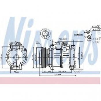 Compresor de aire acondicionado NISSENS 89074, tipo: compresor, características: diseñado para sistemas de aire acondicionado automotriz, alta eficiencia en refrigeración, fabricado con materiales de calidad para mayor durabilidad, compatible con