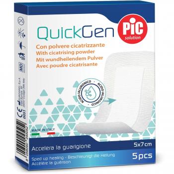 Apósito cicatrizante QuickGen 5x7,5cm 5uds