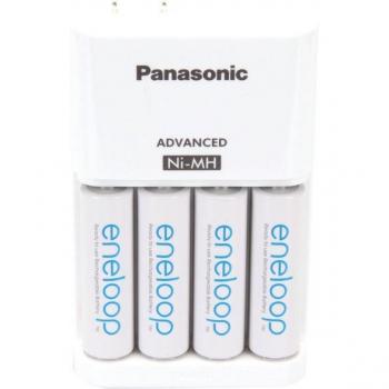 PANASONIC K-KJ17MCA4BA 4-Position Charger with AA eneloop Batteries, 4 pk
