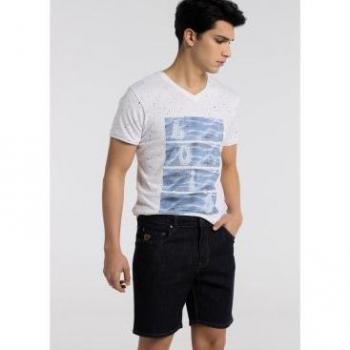 Bermuda vaquera negro Lois Jeans para hombre con corte Regular Fit y detalle de Denim Selvedge - Tallaje en Pulgadas