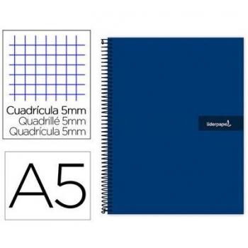 CUAD ESP LP A5 MICRO CRAFTY TAPA FORRADA 120H 90 GR CUADRO 5MM AZUL