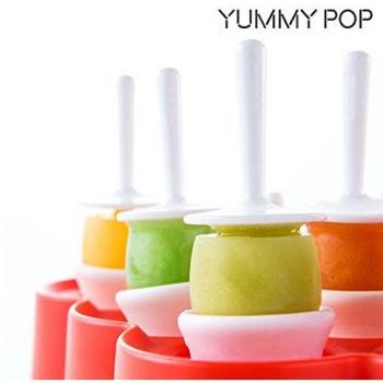 Appetitissime Yummy Pop Molde para Mini Helados, Rojo, 16,7 x 5 x 25,7 cm