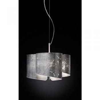 Lámpara colgante Selène Papiro, 3 luces, plata