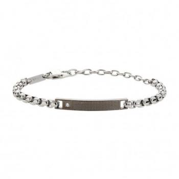 Pulsera de hombro en acero color plata Fuego con zirconia - Breil colección TAG y Cruz Mod. TJ3226