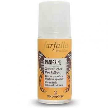 Farfalla Mandarin Citrus Fresh Roll-On Deodorant - 50 ml - Aluminum-Free & Vegan