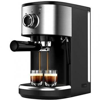 Bonsenkitchen Cafetera Espresso, Máquina de Café Espresso de Acero Inoxidable, Presión 15 Bares, 1450 W, Manual Cafetera Profesional para Espresso y Capuccino