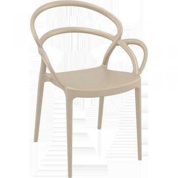 Mila Stacking Bistro Armchair - Taupe