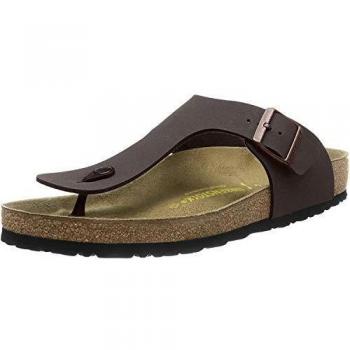 Birkenstock Gizeh Narrow Fit Mocha Birko-Flor Sandals for Women Size 41