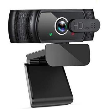 eztechny Webcam PC 1080P Full HD con Micrófono Estéreo, Webcam USB 2.0 Streaming Cámara Web para Video Chat y Grabación con Clip Giratorio, Compatible con Windows, Mac & Android