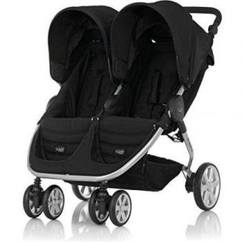 Britax B-Agile Double - Silla Ligera De Paseo Gemelar B-Agile Doble Neon Black Negro