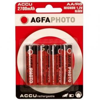 AgfaPhoto NiMh Mignon 2300 mAh, Níquel e Hhidruro Metálico, 1.2 V, AA, pack de 4 pilas