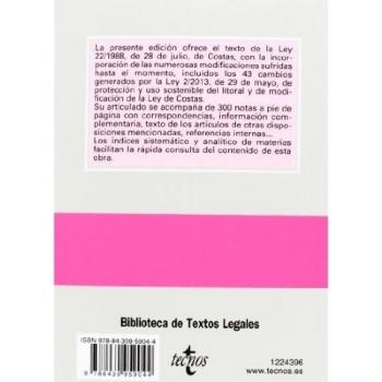 Ley de Costas: Ley 22/1988, de 28 de julio