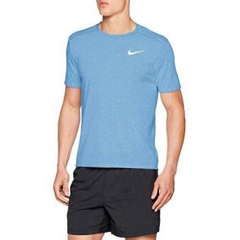 Nike Tailwind 1.0 Camiseta, Hombre, Signal Heather/Blue Void/Reflective Silver, Small