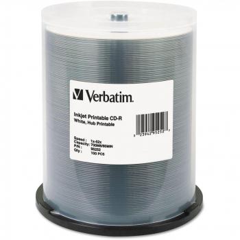 Verbatim CD-R 80 min, 700MB Printable, 100 Pack