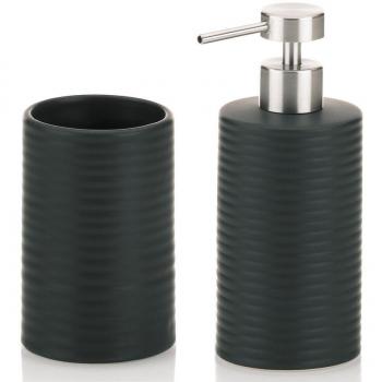 Kela 390162 baño Groove 3 teilig de cerámica, negro