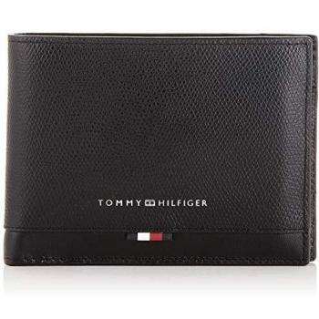 Tommy Hilfiger - Business Leather Extra Cc & Coin, Carteras Hombre, Negro