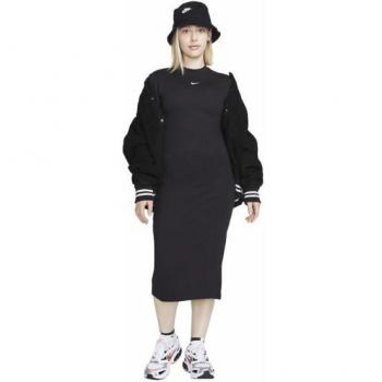 Nike Sportswear Essential Midi Dress - Mujer - Negro (XS)