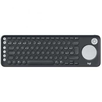 Logitech K600 Teclado con Touchpad y Mando de Dirección para TV y PC, Teclas Multimedia, Multi-Dispositivos, Select Samsung, LG and Sony TVs/Windows/Mac/Android, Disposición QWERTY Español - Negro