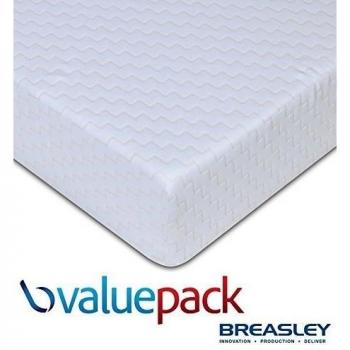 ValuePack Graduate Plus 14 cm Espuma de alta densidad wit no acolchado con funda lavable en todos los tamaños estándar de Reino Unido, poliuretano, Blanco, 90 x 190 cm