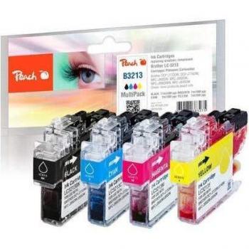 Cartucho de Tinta Peach B3213 VALP Compatible Brother LC-3213VALP - Pack Multipack 4 Piezas XL (Negro, Cian, Magenta, Amarillo)