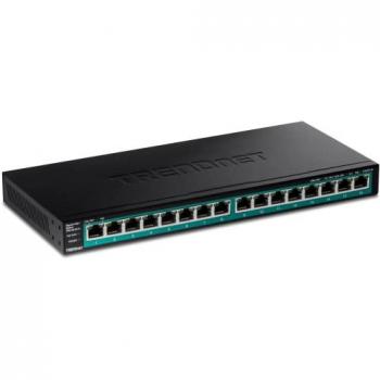 TRENDnet 16-Port Gigabit PoE+ Switch (120W, Rack-Mountable)