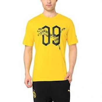 Puma BVB Fan Tee Camiseta, hombre, BVB Fan Tee, Cyber Yellow-09, extra-large
