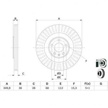 Disco de freno BOSCH 0 986 479 E41