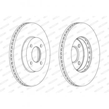 Disco de freno ventilado FERODO DDF2068C para BMW y NISSAN, 2 piezas