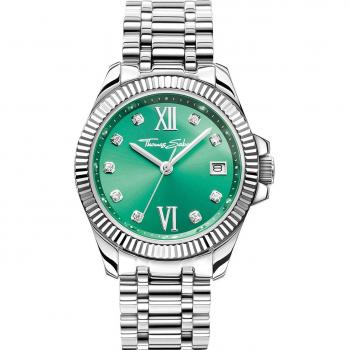 Thomas Sabo Luxury Silver Green Dial Watch WA0404-201-211 - Stainless Steel Female