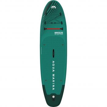 Aqua Marina - Tabla de Paddle Surf Hinchable Breeze 9'10 con diseño ligero, material PVC duradero, capacidad para una persona, incluye remo ajustable y bomba de inflado