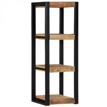 Solid Rough Mango Wood Wall Shelf 35x35x100 cm - Retro Brown Floating Storage