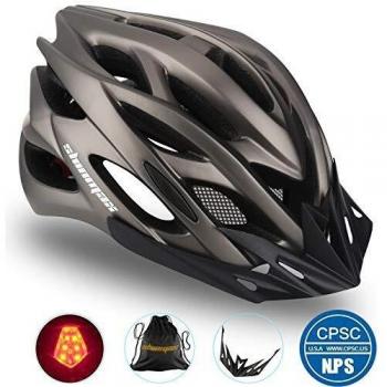 Shinmax Casco Bicicleta Adulto,Casco Bicicleta con Visera Casco Bicicleta Hombre Mujere Certificado CE,Casco Bicicleta Adulto Montaña para Ciclismo Skateboarding Snowboarding Ligera Ajustable 57-62CM