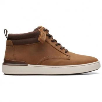 Botín Plano para Hombre Clarks CourtLite Mid Color Camel, Talla 40