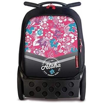 Nikidom - Roller XL Aloha - Mochila con Ruedas - Medidas 53 x 38 x 23 cm - Capacidad 27 litros - Trolley Escolar - Robusto - Ergonómico - Práctico - Asa Telescópica 3 Alturas - Manillar Push/Pull