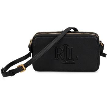 Mini Bolso de Cuero Negro Lauren Ralph Lauren para Mujer con Correa Crossbody