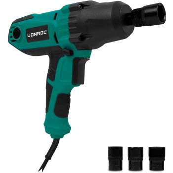 Llave de impacto 450W - 350Nm - Mandril cuadrado de 1/2' - Incluye 4 llaves de vaso - Cable de 3m - Empuñadura suave