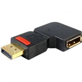Adaptador Delock DisplayPort 180° Angulado (DP, 6.10 cm), Adaptador de Datos y Video, Negro