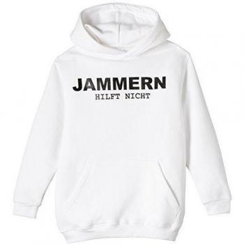 Touchlines Sweatshirt Jammern hilft nicht - Sudadera para bebés, color blanco, talla 5 años